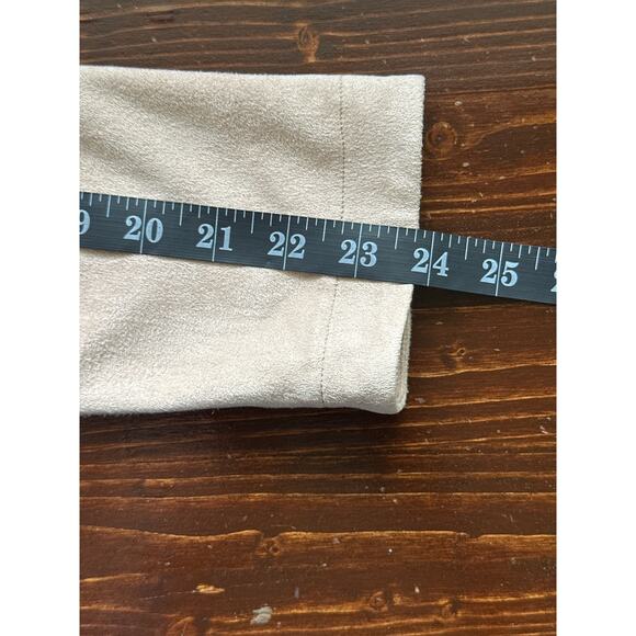 J.O.A Faux Suede Lace Fringe Crop Top M Petal Pink Soft Country Western Festival - Picture 11 of 13